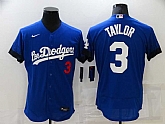 Dodgers 3 Chris Taylor Royal 2021 City Connect Flexbase Jersey,baseball caps,new era cap wholesale,wholesale hats